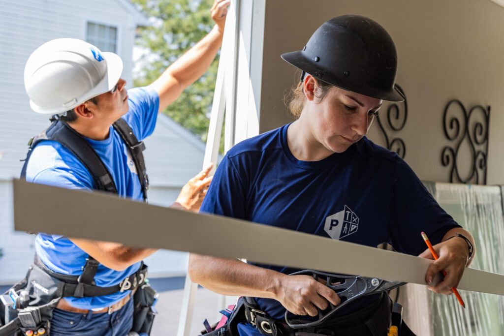 Women take part in POWER's craftsmanship program. 