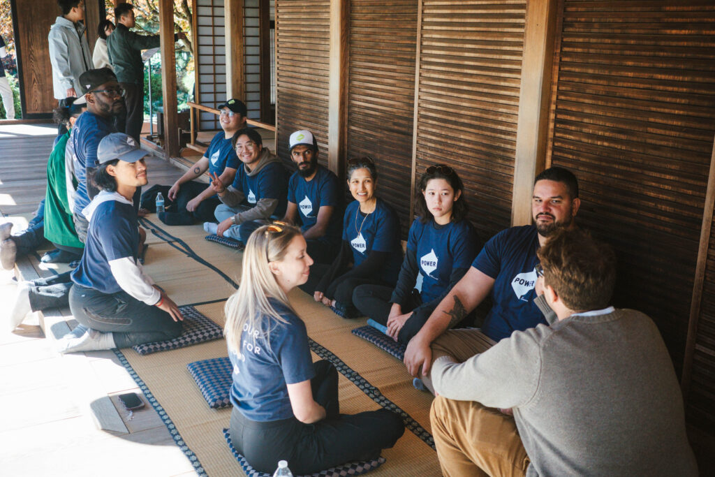 Power employees sit together for their group breakout session.