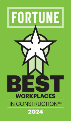 2024 Fortune Best Workplaces in Construction award logo.