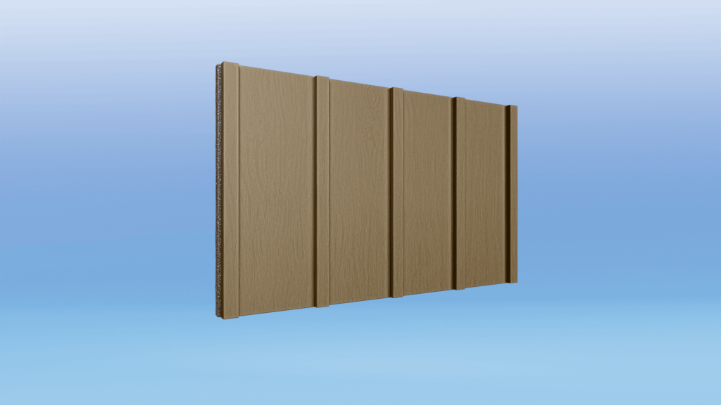 Board and Batten siding. 